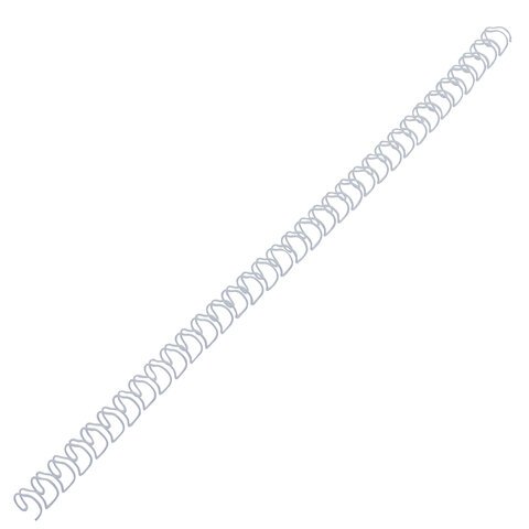 Пружины металлические для переплета, КОМПЛЕКТ 100 шт., 6,4 мм (для сшивания 2-45 л.), белые, BRAUBERG, 530822