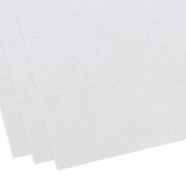 Обложки картонные для переплета, А4, КОМПЛЕКТ 100 шт., тиснение под кожу, 230 г/м2, белые, BRAUBERG, 530838