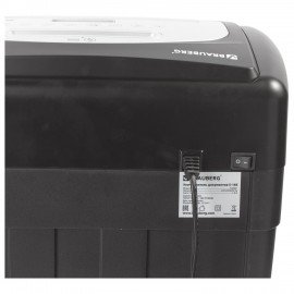 Уничтожитель (шредер) BRAUBERG S18-S, БЕСШУМНЫЙ, 2 уровень секретности, полоски 6 мм, 18 листов, корзина 28 литров, 530961