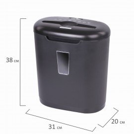 Уничтожитель (шредер) BRAUBERG S6, 3 уровень секретности, фрагменты 5х34 мм, 6 листов, корзина 16 литров, 530963