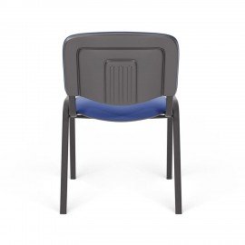 Стул для персонала и посетителей "ИЗО", черный каркас, кожзам синий, Z-06