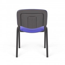 Стул для персонала и посетителей "ИЗО", черный каркас, ткань синяя, В-10/С-06