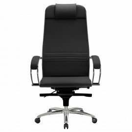 Кресло офисное МЕТТА "SAMURAI" K-1.04, экокожа, черное