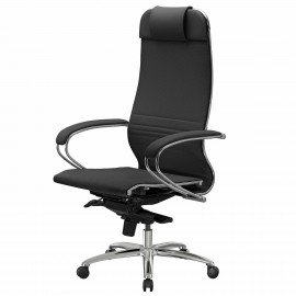 Кресло офисное МЕТТА "SAMURAI" K-1.04, экокожа, черное