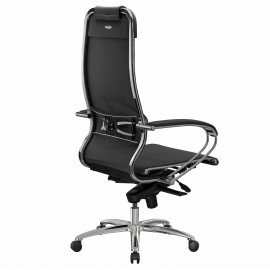 Кресло офисное МЕТТА "SAMURAI" K-1.04, экокожа, черное
