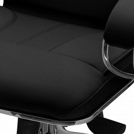 Кресло офисное МЕТТА "SAMURAI" KL-1.04, экокожа, черное