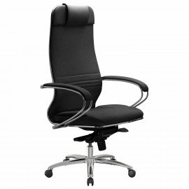 Кресло офисное МЕТТА "SAMURAI" KL-1.04, экокожа, черное