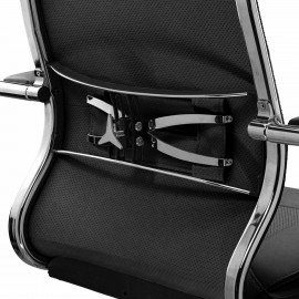 Кресло офисное МЕТТА "SAMURAI" KL-1.04, экокожа, черное