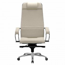 Кресло офисное МЕТТА "SAMURAI" KL-1.04, экокожа, бежевое