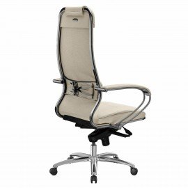 Кресло офисное МЕТТА "SAMURAI" KL-1.04, экокожа, бежевое