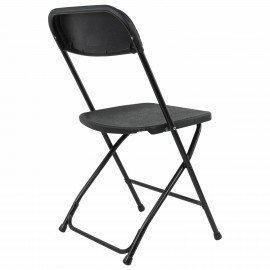 Стул складной BRABIX "Golf CF-002", черный каркас, пластик черный, 531563