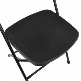 Стул складной BRABIX "Golf CF-002", черный каркас, пластик черный, 531563