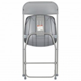 Стул складной BRABIX "Golf CF-002", серый каркас, пластик серый, 531564