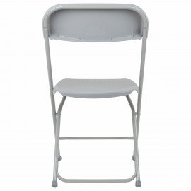 Стул складной BRABIX "Golf CF-002", серый каркас, пластик серый, 531564