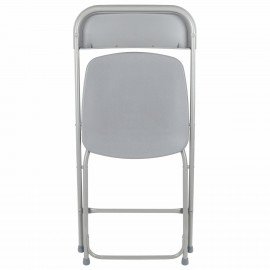 Стул складной BRABIX "Golf CF-002", серый каркас, пластик серый, 531564