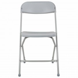 Стул складной BRABIX "Golf CF-002", серый каркас, пластик серый, 531564