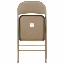 Стул складной BRABIX "Golf Plus CF-003 Комфорт", бежевый каркас, кожзам бежевый, 531567