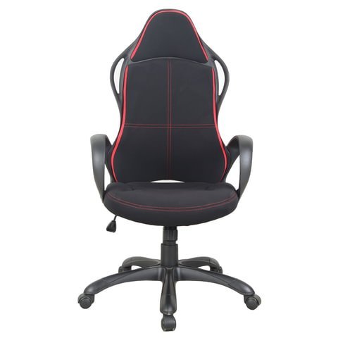 Кресло офисное BRABIX PREMIUM "Force EX-516", ткань, черное/вставки красные, 531571