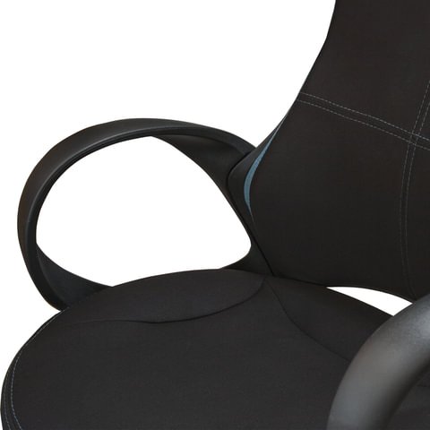 Кресло офисное BRABIX PREMIUM "Force EX-516", ткань, черное/вставки синие, 531572