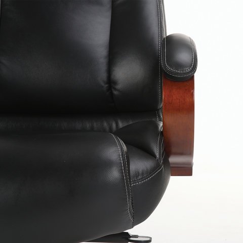 Кресло из натуральной кожи BRABIX PREMIUM "Infinity EX-707", дерево, черное, 531826