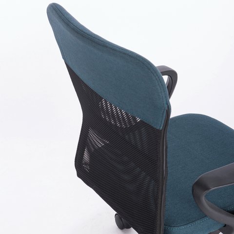 Кресло подростковое КОМПАКТНОЕ BRABIX "Jet MG-315", серо-синее, 531842