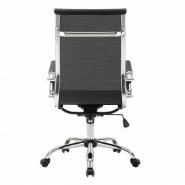 Кресло офисное BRABIX "Line EX-530", хром, сетка, черное, 531846