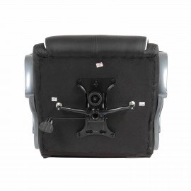 Кресло офисное BRABIX PREMIUM "Strong HD-009", НАГРУЗКА до 200 кг, экокожа черная, ткань серая, 531945