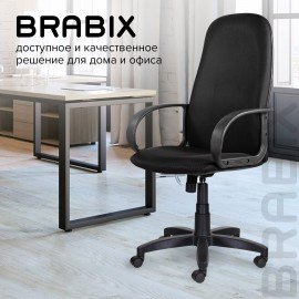 Кресло офисное BRABIX "Praktik EX-279", ткань E, черное, 532021