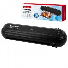 Ламинатор BRAUBERG ULTRA PM235B, ЧЕРНЫЙ, формат A4, толщина пленки 60-150 мкм, скорость 30 см/мин, 532183