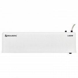 Ламинатор BRAUBERG L460W БЕЛЫЙ, формат A4, толщина пленки 75-125 мкм, скорость 30 см/мин., 532269