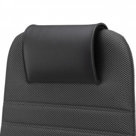 Кресло офисное МЕТТА "SU-B-10" хром, ткань-сетка, сиденье и спинка мягкие, черное