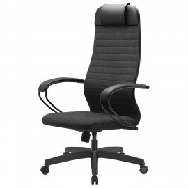 Кресло офисное МЕТТА "К-27" пластик, ткань, сиденье и спинка мягкие, серое