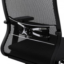 Кресло офисное МЕТТА "SAMURAI" Black Edition, сверхпрочная сетка, регулируемое, черное