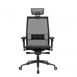 Кресло офисное МЕТТА "SAMURAI" Black Edition, сверхпрочная сетка, регулируемое, черное