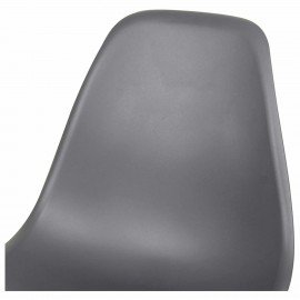 Стулья BRABIX "Eames CF-010", КОМПЛЕКТ 4 шт., пластик серый, опоры дерево/металл, 532632, 2033A