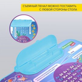Комплект детской мебели голубой КОСМОС: стол + стул, пенал, BRAUBERG NIKA KIDS, 532634