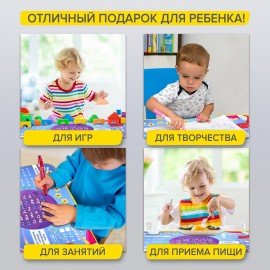Комплект детской мебели голубой КОСМОС: стол + стул, пенал, BRAUBERG NIKA KIDS, 532634