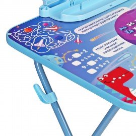 Комплект детской мебели голубой КОСМОС: стол + стул, пенал, BRAUBERG NIKA KIDS, 532634