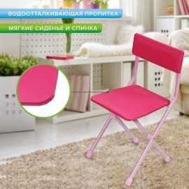 Комплект детской мебели розовый ПРИНЦЕССА: стол + стул, пенал, BRAUBERG NIKA KIDS, 532635