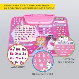 Комплект детской мебели розовый ПРИНЦЕССА: стол + стул, пенал, BRAUBERG NIKA KIDS, 532635