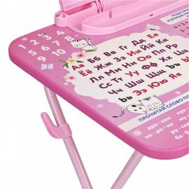 Комплект детской мебели розовый ПРИНЦЕССА: стол + стул, пенал, BRAUBERG NIKA KIDS, 532635