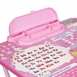 Комплект детской мебели розовый ПРИНЦЕССА: стол + стул, пенал, BRAUBERG NIKA KIDS, 532635