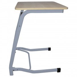 Стол-парта 1-местный нерегулируемый "Олимп" 600х500х760 мм, рост 6, серый каркас, ЛДСП клён