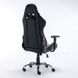 Кресло компьютерное BRABIX "Military GM-140", две подушки, экокожа, черное с рисунком милитари, 532802