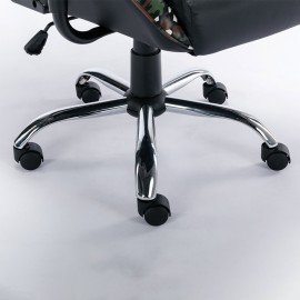 Кресло компьютерное BRABIX "Military GM-140", две подушки, экокожа, черное с рисунком милитари, 532802