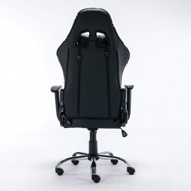 Кресло компьютерное BRABIX "Military GM-140", две подушки, экокожа, черное с рисунком милитари, 532802