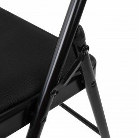 Стул складной BRABIX "Golf Plus CF-003 КОМФОРТ", чёрный каркас, чёрная ткань, 532889