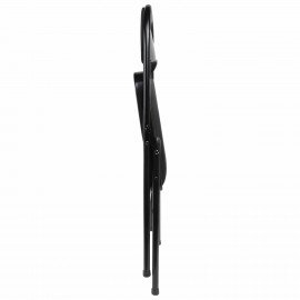 Стул складной BRABIX "Golf Plus CF-003 КОМФОРТ", чёрный каркас, чёрная ткань, 532889