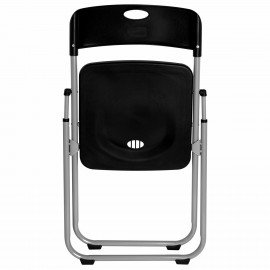 Стул складной BRABIX "Golf Lite CF-017", серебристый каркас, пластик чёрный, 532895