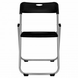 Стул складной BRABIX "Golf Lite CF-017", серебристый каркас, пластик чёрный, 532895